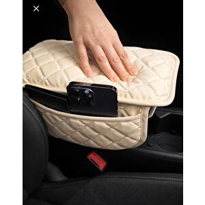 Volvo 960 Araç İçi Kapitoneli Kolçak Koruyucu Kol Dayama Minderi Bej Bej