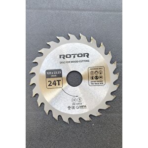 Daire Testere Bıçağı Rotor 125*22,23 24t Ahşap Kesme Diski 