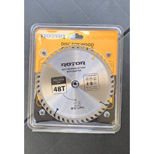 Daire Testere Bıçağı Rotor 185*20/16 Adaptörlü 48t Ahşap Kesme Diski