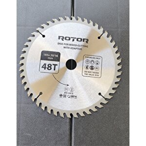 Daire Testere Bıçağı Rotor 185*20/16 Adaptörlü 48t Ahşap Kesme Diski