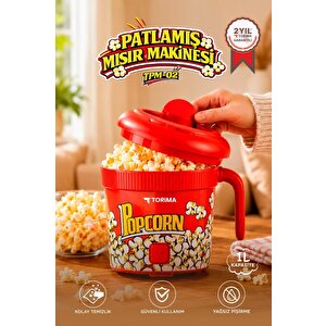 Mısır Patlatma Makinesi Ev Tipi Popcorn Makinesi Tpm02 Kırmızı