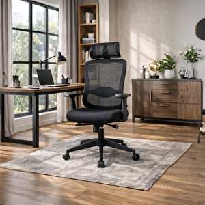 Tempo Ergonomik Yönetici Ve Çalışma Koltuğu - File/siyah 64x116-126x66 Cm