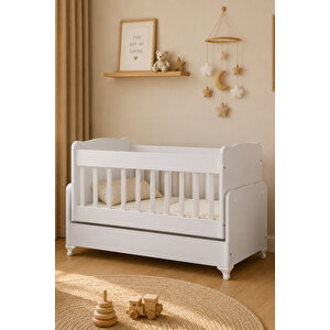 Beşik, Elegant Sallanan Beşik 60x120 - Beyaz