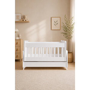 Beşik, Elegant Sallanan Beşik 60x120 - Beyaz