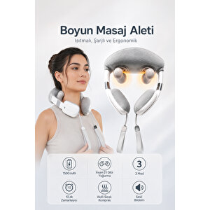 El Hissi Veren Şarjlı Isıtmalı Omuz Boyun Sırt Bacak Masaj Aleti B-01
