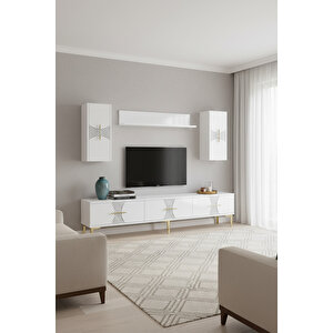 Tvr1832b - Merve Tv Üni̇tesi̇ Takimi 180cm Beyaz Beyaz