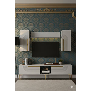 Tvr1502bg - Dünya Tv Üni̇tesi̇ Takimi 150cm Beyaz-gold Beyaz gold