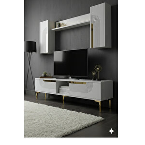 Tvr1502bg - Dünya Tv Üni̇tesi̇ Takimi 150cm Beyaz-gold Beyaz gold