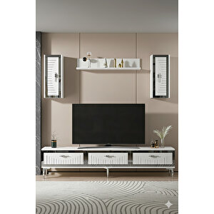 Tvr1801bs - Kerem Tv Üni̇tesi̇ 180cm Beyaz-si̇lver Beyaz Silver