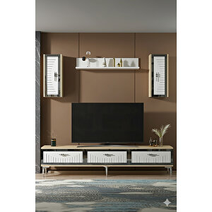 Tvr1801dbs - Kerem Tv Üni̇tesi̇ 180cm Safi̇rmeşe-beyaz-si̇lver Safirmeşe -Beyaz- Silver
