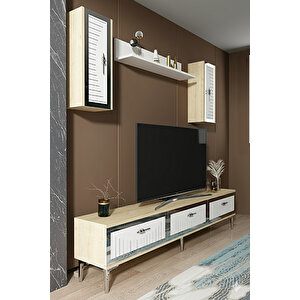 Tvr1801dbs - Kerem Tv Üni̇tesi̇ 180cm Safi̇rmeşe-beyaz-si̇lver Safirmeşe -Beyaz- Silver