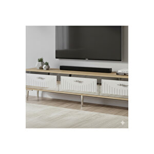 Tvr1801dbs - Kerem Tv Üni̇tesi̇ 180cm Safi̇rmeşe-beyaz-si̇lver Safirmeşe -Beyaz- Silver