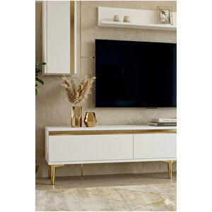 Tvr1898bg - Cherry Tv Üni̇tesi̇ Takimi 180cm Beyaz-gold Beyaz gold