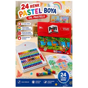 Pastel Boya 24 Renk 1 Paket Pritt Pastel Boya 24 Lü Çantalı Parlak Canlı Ve Örtücü Renkler Resim Okul Sınıf Öğrenci