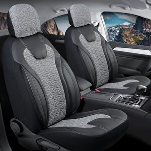 Seat Leon Spirit Deri Detaylı Oto Koltuk Kılıfı Ön Arka Set Füme Siena Seri Şhn