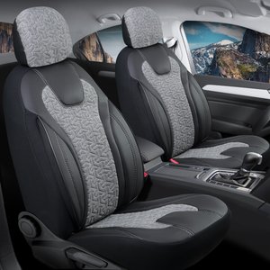 Jeep Avenger Hybrid Deri Detaylı Oto Koltuk Kılıfı Ön Arka Set Füme Siena Seri Şhn