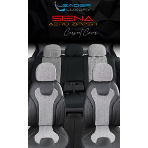Jeep Avenger Hybrid Deri Detaylı Oto Koltuk Kılıfı Ön Arka Set Füme Siena Seri Şhn