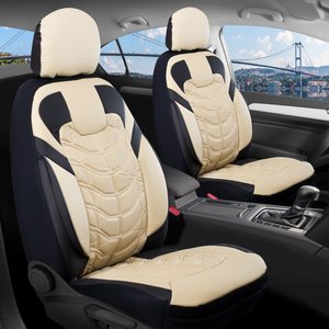 Alfa Romeo Tonale Full Deri Oto Koltuk Kılıfı Ön Arka Set Bej Siyah Classy Model Şhn