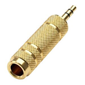 Erkek / 1 Dişi 6.3 Mm Metal Jack (6.3 Mm - 3.5 Mm Çevirici) Düşürücü