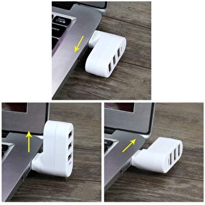 4692b 4 Port Usb 2.0 Hub Çoklayıcı Çoğaltıcı 180 Derece