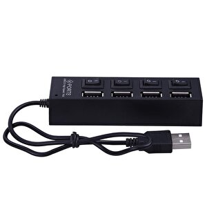4863 4 Port Usb 2.0 Hub Çoğaltıcı Çoklayıcı Switch Işıklı Anahtarlı