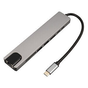 Powermaster Type-c 8in1 Hdmi Cok Fonksiyonlu Usb 3.0 Dock Station