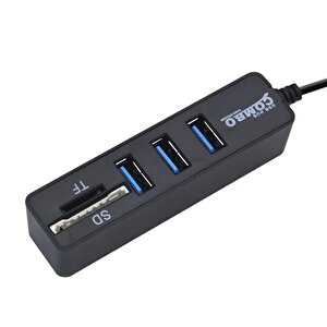 4690 Usb Hub 3 Port Microsd Tf Sd Kart Okuyucu Çoklayıcı