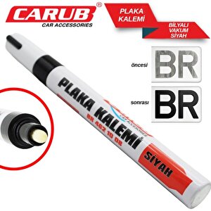 Carub Plaka Yazma Kalemi Siyah Bilyalı Vakum | Araç Plakası Için, Bilyalı Uç
