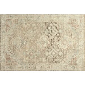 Modern Vi̇zon Ve Krem Eski̇tme Desenli̇ Hali, 67x183