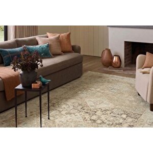 Modern Vi̇zon Ve Krem Eski̇tme Desenli̇ Hali, 67x183