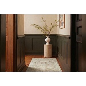Modern Vi̇zon Ve Krem Eski̇tme Desenli̇ Hali, 67x183