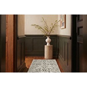 Toprak Tonlari Ve Mavi̇ Detayli Vi̇ntage Eski̇tme Hali, 158x213