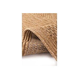 Boho Naturel Oval Jüt Taban Bohem Hali, 01, 80x180