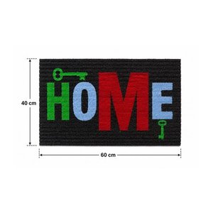 Home Kaymaz Taban Kapi Önü Paspasi, Gri̇, 40x60 Cm