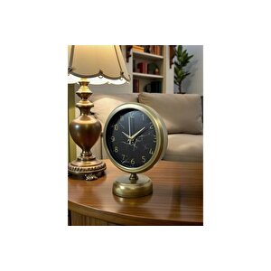 Eski̇tme Mermer Desenli̇ Metal Masa Saati̇ 25x20 Cm