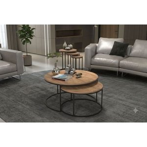 Tubi̇home Yavrulu Sehpa Ve Zi̇gon Sehpa Takimi, Cevi̇z