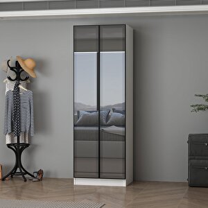 Ali̇n 210cm 2 Kapakli Reflect Cam Kapakli Dolap Beyaz