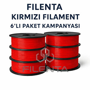 Kırmızı Pla Premium Filmanet 6'lı Set 330 cm