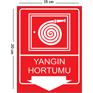 Metal Yangın Hortumu 15x20 Cm Uyarı İş Güvenliği Levhası 15x20 cm