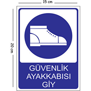 Metal Kolluk Kullan 15x20 Cm Uyarı İş Güvenliği Levhası 15x20 cm