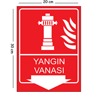 Metal Yangın Vanası 20x30 Cm A4 Uyarı İş Güvenliği Levhası 20x30 cm