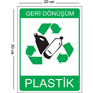 Metal Geri Dönüşüm Plastik 20x30 Cm A4 Uyarı İş Güvenliği Levhası 20x30 cm