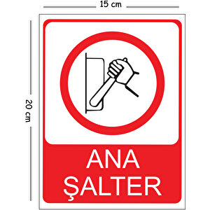 Metal Ana Şalter 15x20 Cm Uyarı İş Güvenliği Levhası 15x20 cm