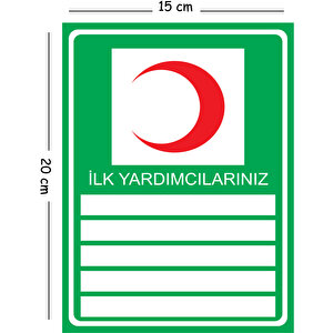 Metal İlk Yardımcılarınız 15x20 Cm Uyarı İş Güvenliği Levhası 15x20 cm