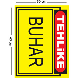 Metal Tehlike Buhar 30x40 Cm A3 Uyarı İş Güvenliği Levhası 30x40 cm