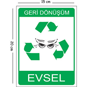 Metal Geri Dönüşüm Evsel 15x20 Cm Uyarı İş Güvenliği Levhası 15x20 cm