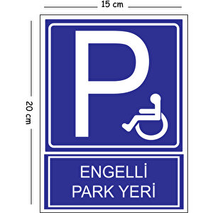 Metal Engelli Park Yeri 15x20 Cm Uyarı İş Güvenliği Levhası 15x20 cm