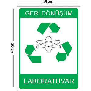 Metal Geri Dönüşüm Laboratuvar 15x20 Cm Uyarı İş Güvenliği Levhası 15x20 cm