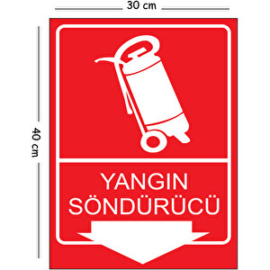 Metal Yangın Söndürücü 3 30x40 Cm A3 Uyarı İş Güvenliği Levhası 30x40 cm