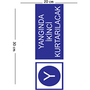 Metal Yangında İkinci Kurtarılacak 20x30 Cm A4 Uyarı İş Güvenliği Levhası 20x30 cm